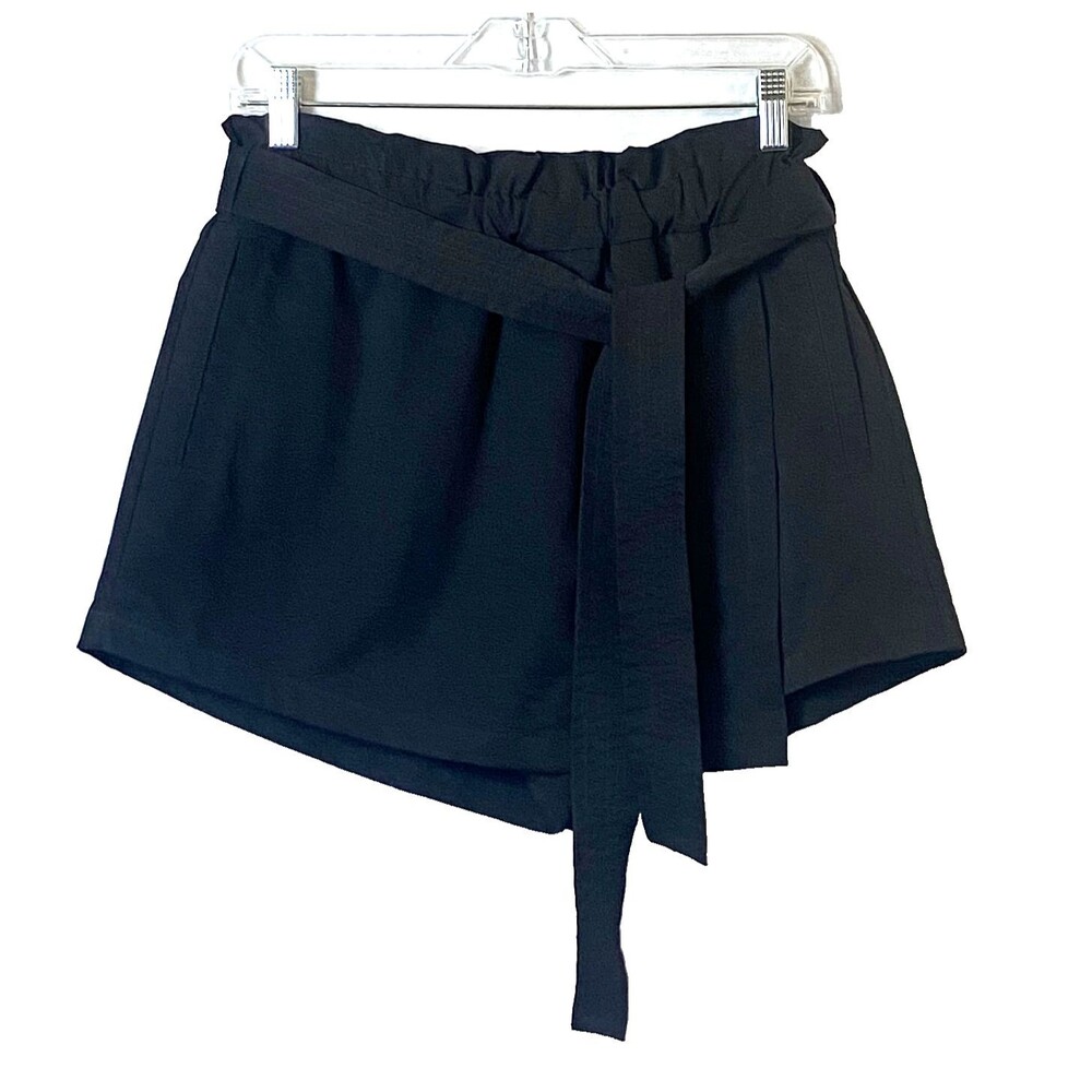 Calia Front Tie Activewear Skort Womens Size Small Black Polyester Blend